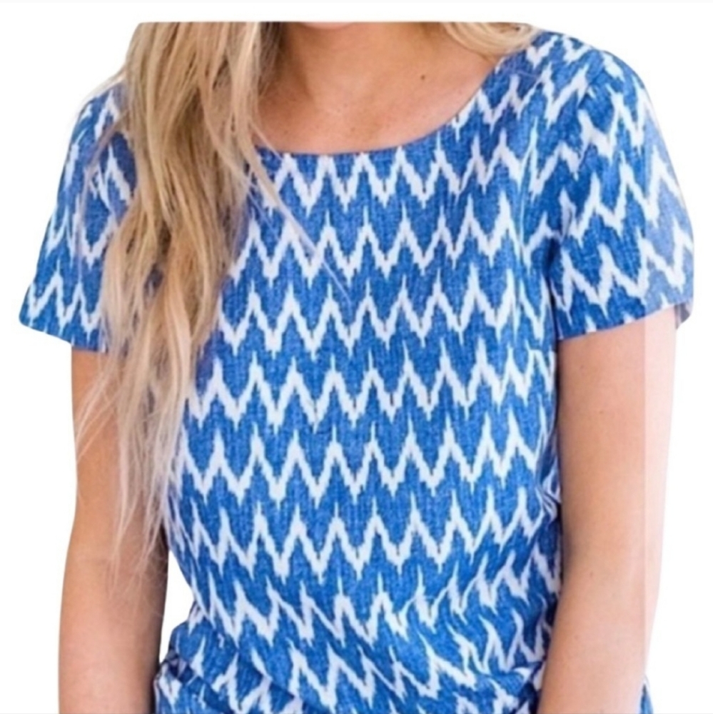 J.Crew Factory Ikat Print Linen Top